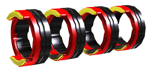 Antriebsrollenset rot / gelb 1,2mm ALU b