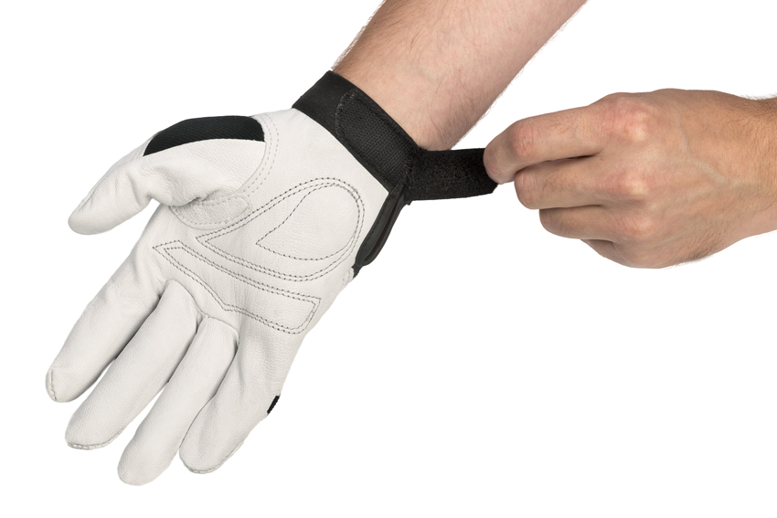 Weldas Arbeitshandschuh mit Klett 2670, Ziegenvollleder, Gr. L