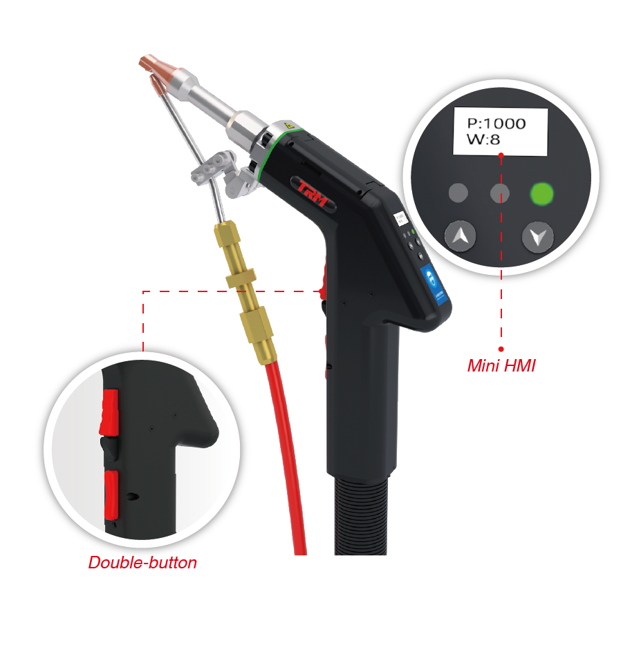 Handlaser Schweißgerät TRM1500, wassergekühlt, Laserklasse 4