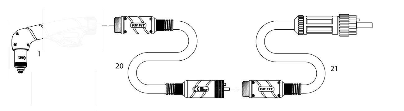 Handbrennerkopf, PM-FIT PM-105 75°